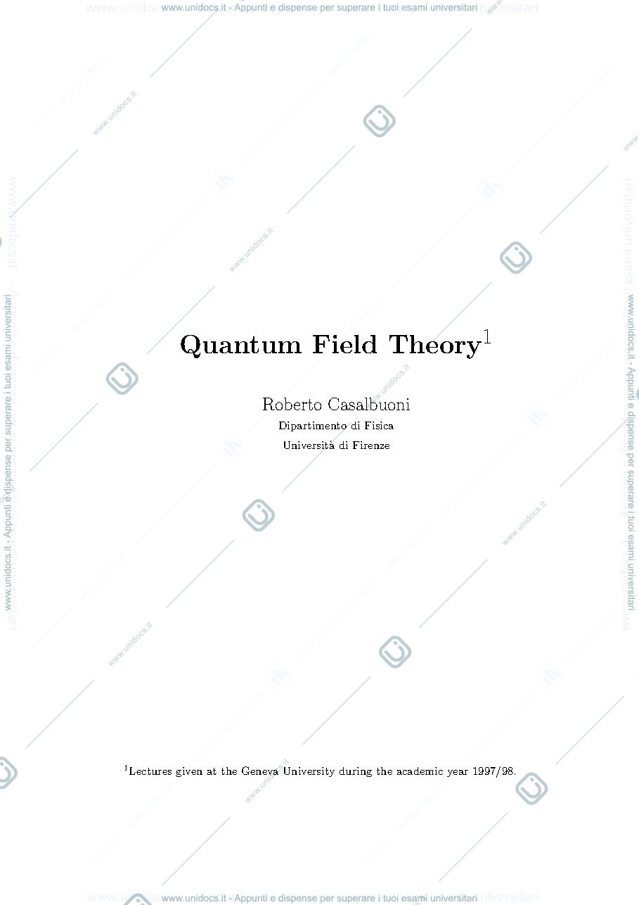 Anteprima pagina 1 — quantum field theory