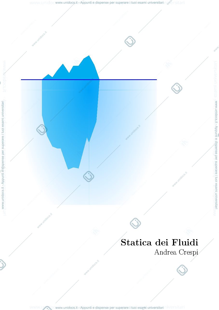 Anteprima pagina 1 —  Statica dei fluidi lezioni Prof. Crespi