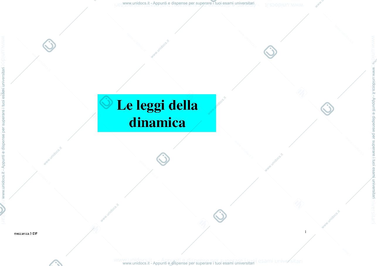 Anteprima pagina 1 — slide fisica con appunti meccanica (5)