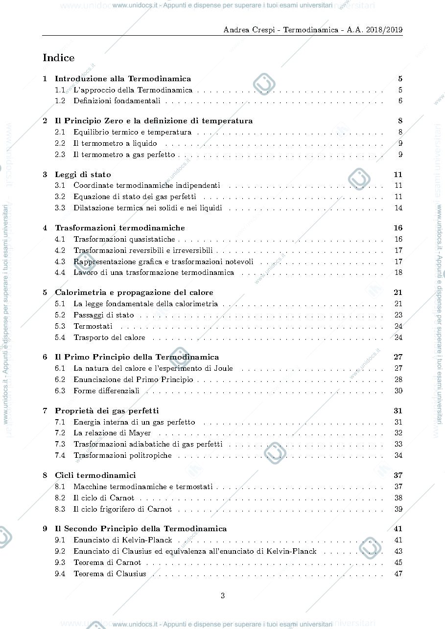 Anteprima pagina 3 — MODULO 2 - Termodinamica (1) lezioni Prof. Crespi