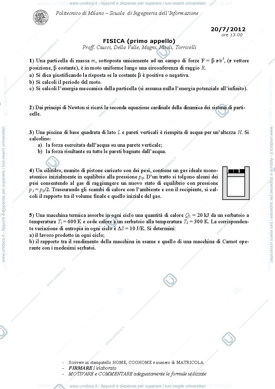 Anteprima pagina 1 — AA_2011-2012_TdE_2012_07_20 esame prof: Crespi