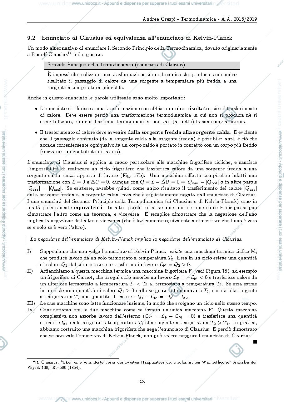 Anteprima pagina 3 — MODULO 2 - Termodinamica (4) lezioni Prof. Crespi