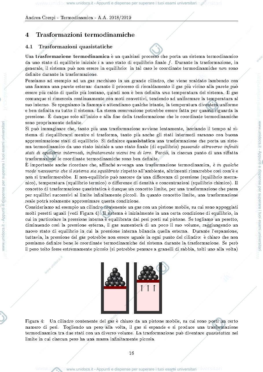 Anteprima pagina 1 — MODULO 2 - Termodinamica (2) lezioni Prof. Crespi