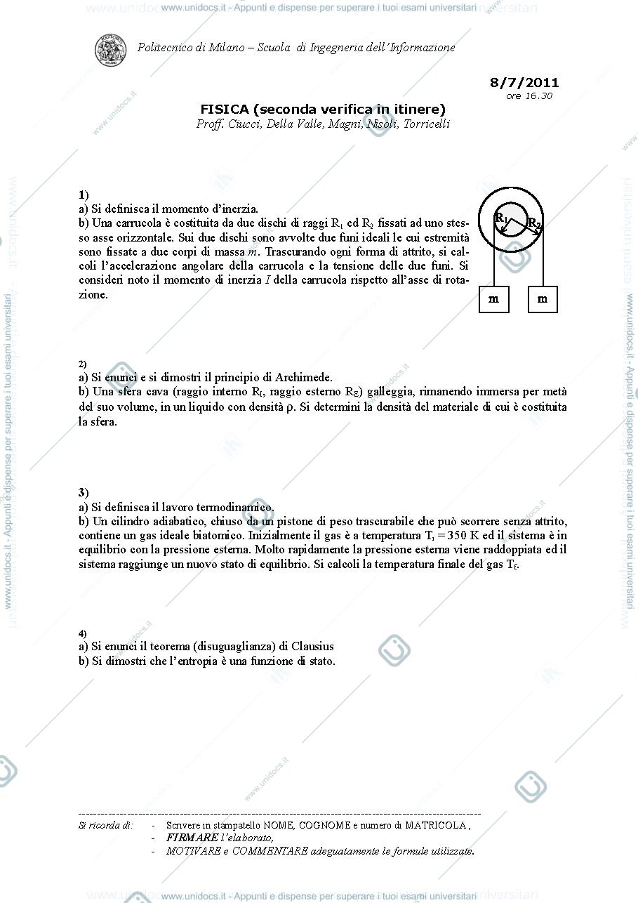 Anteprima pagina 1 — AA_2010-2011_Itinere_II_2011_07_08 esame prof: Crespi