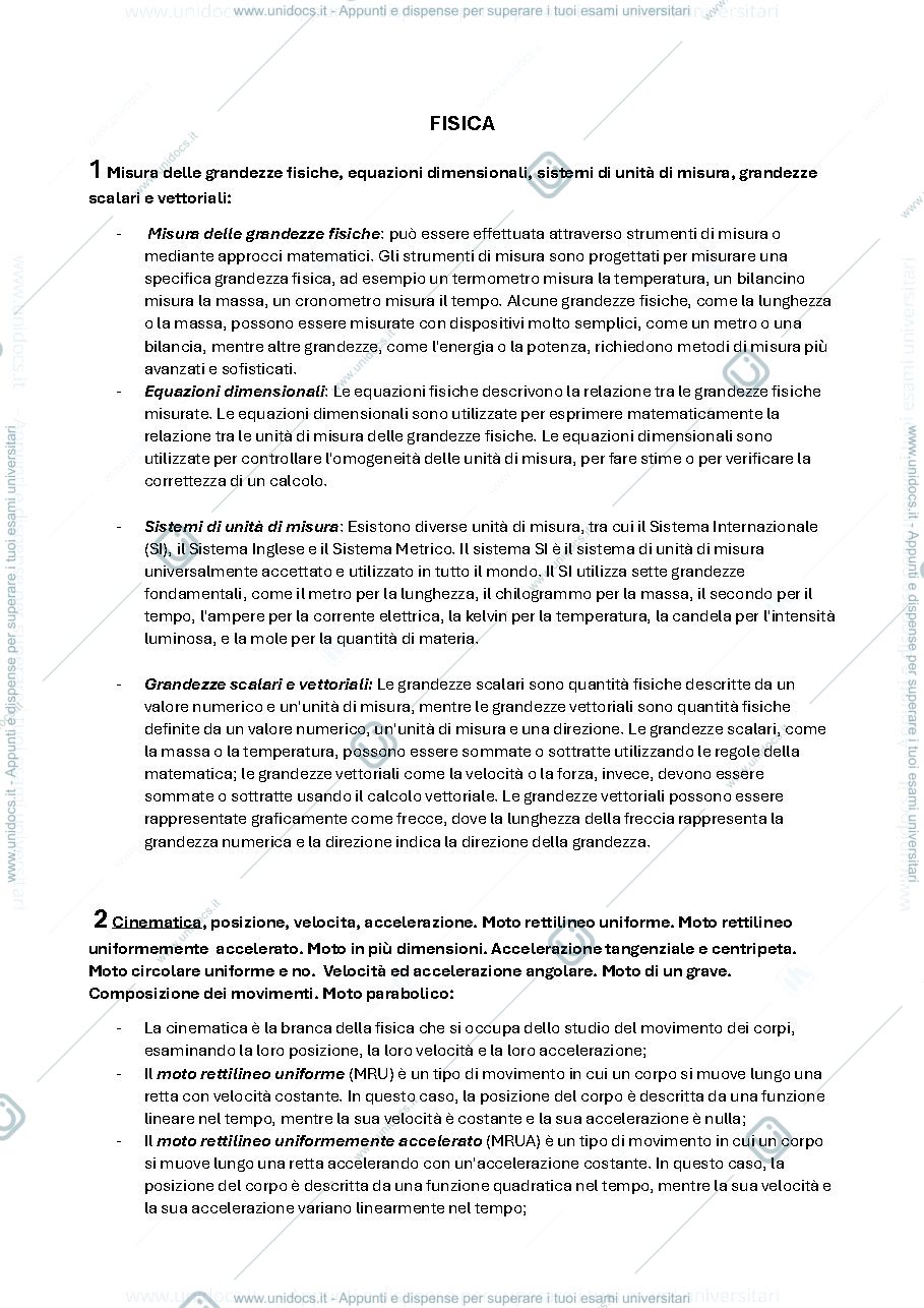 Anteprima pagina 1 — Fisica