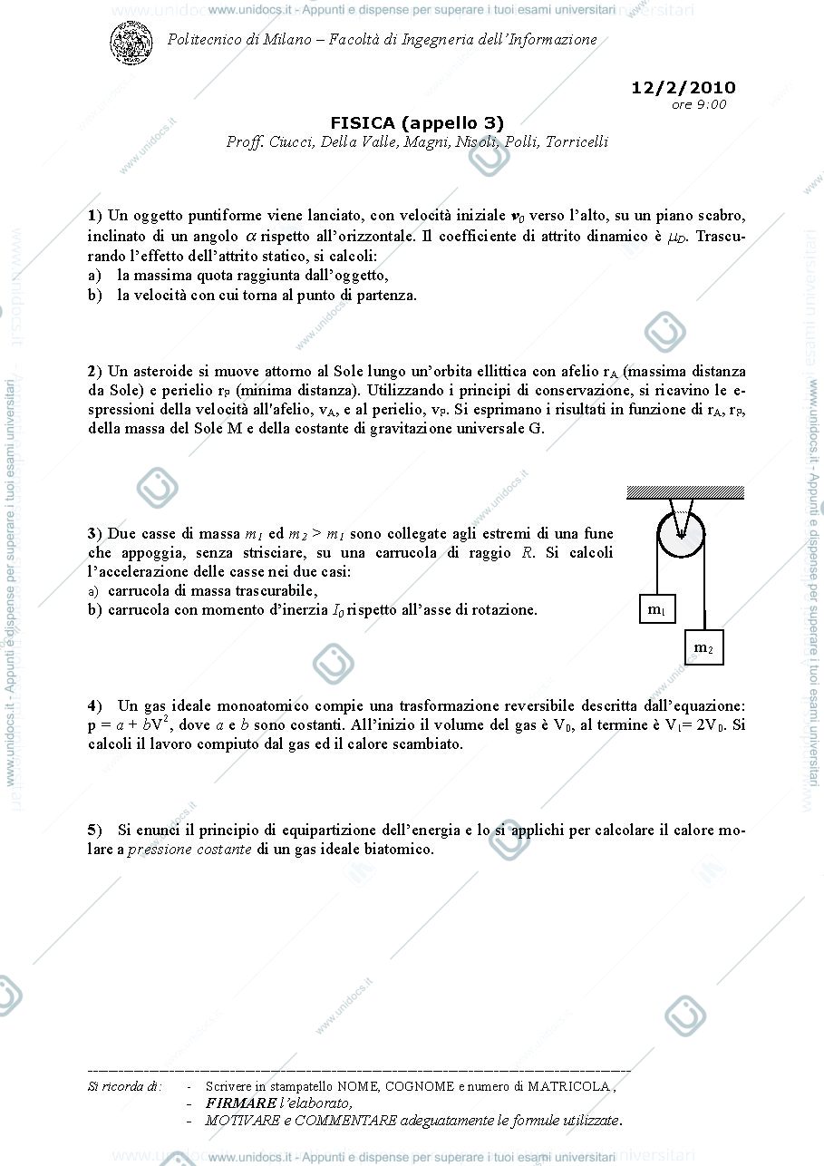 Anteprima pagina 1 — AA_2008-2009_TdE_2010_02_12 esame Prof. Crespi