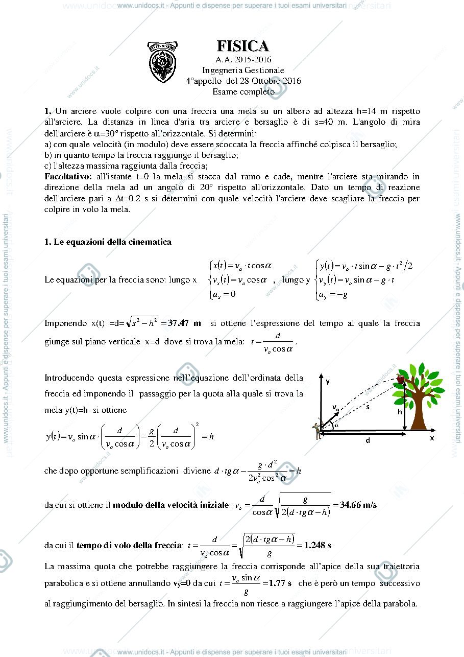 Anteprima pagina 1 — appello d'esame