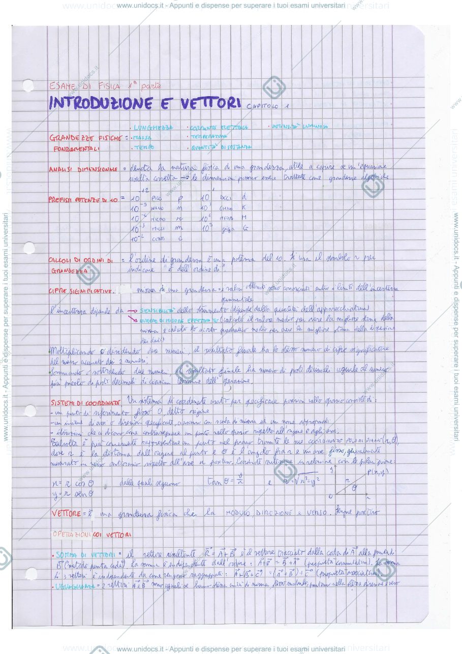 Anteprima pagina 3 — riassunto di fisica 1
