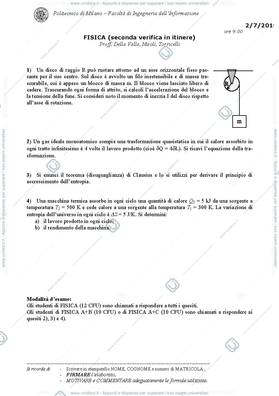 Anteprima pagina 1 — AA_2009-2010_Itinere_II_2010_07_02 esame Prof. Crespi