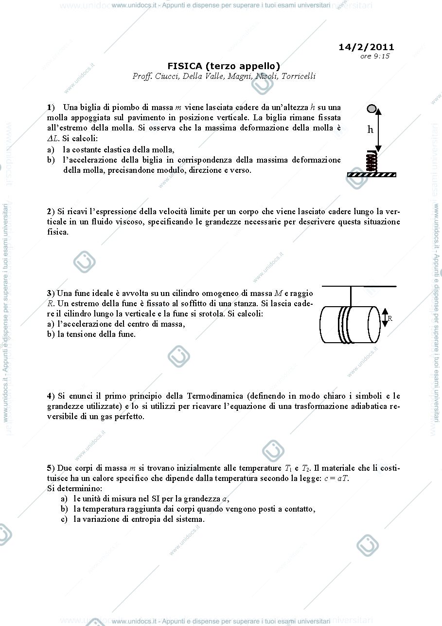Anteprima pagina 1 — AA_2009-2010_TdE_2011_02_14 esame prof: Crespi