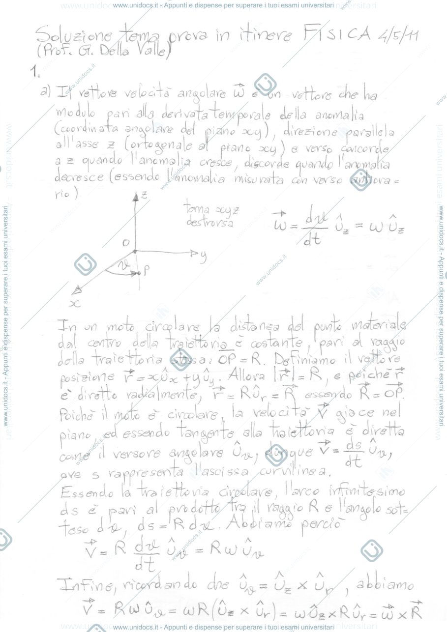 Anteprima pagina 2 — AA_2010-2011_Itinere_I_2011_05_04 esame Prof. G. Della Valle