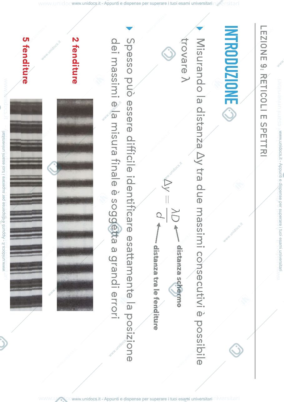 Anteprima pagina 3 — Fisica sperimentale (ottica & onde) - Reticoli e spettri