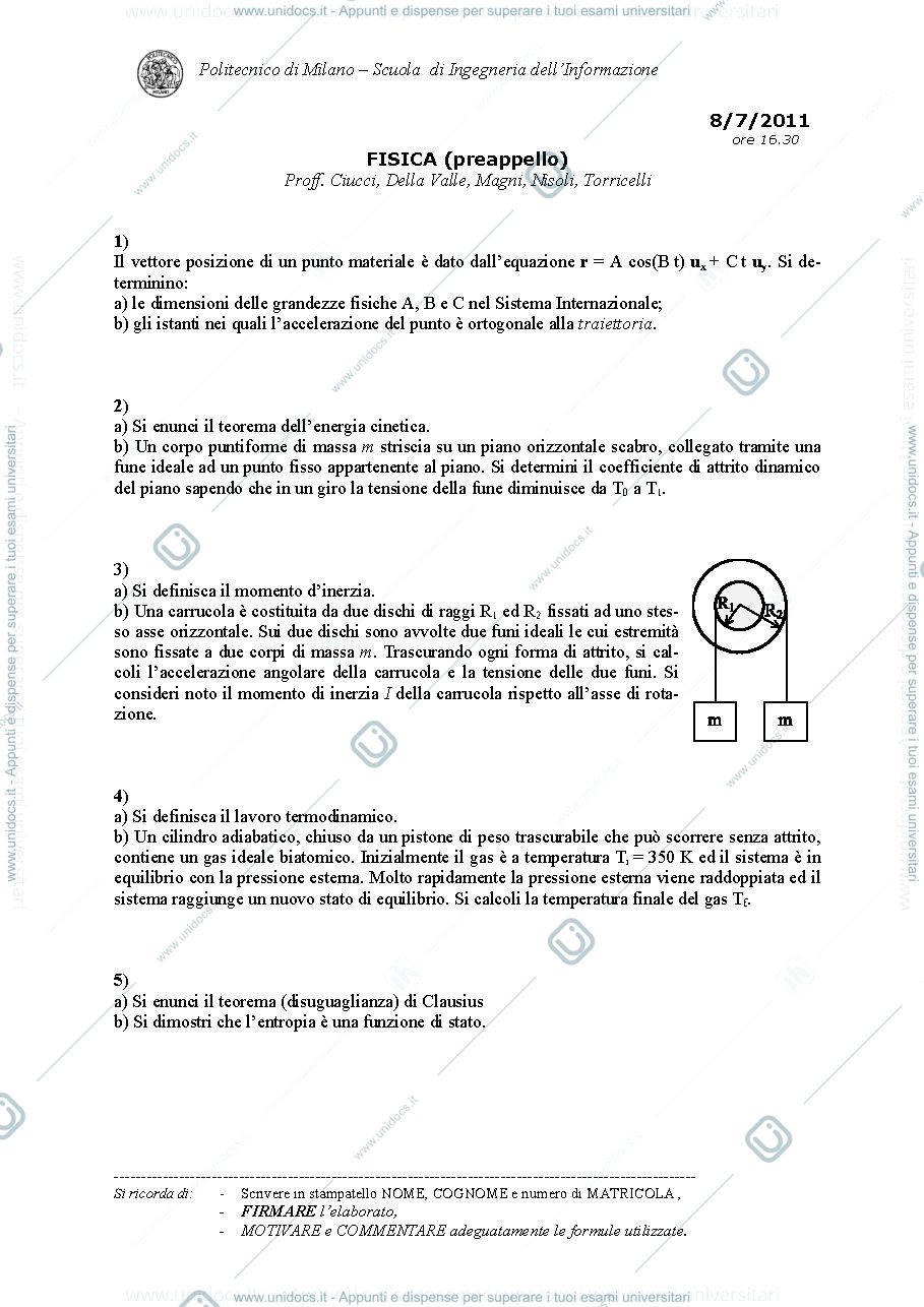 Anteprima pagina 1 — AA_2010-2011_Preappello_2011_07_08 esame prof: Crespi