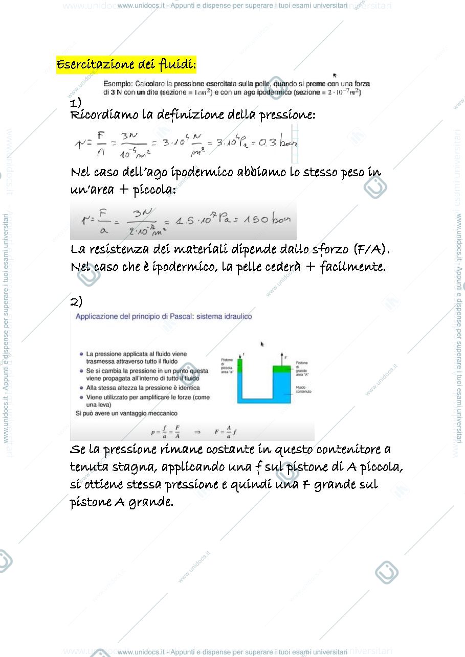 Anteprima pagina 1 — esercitazione fluidi