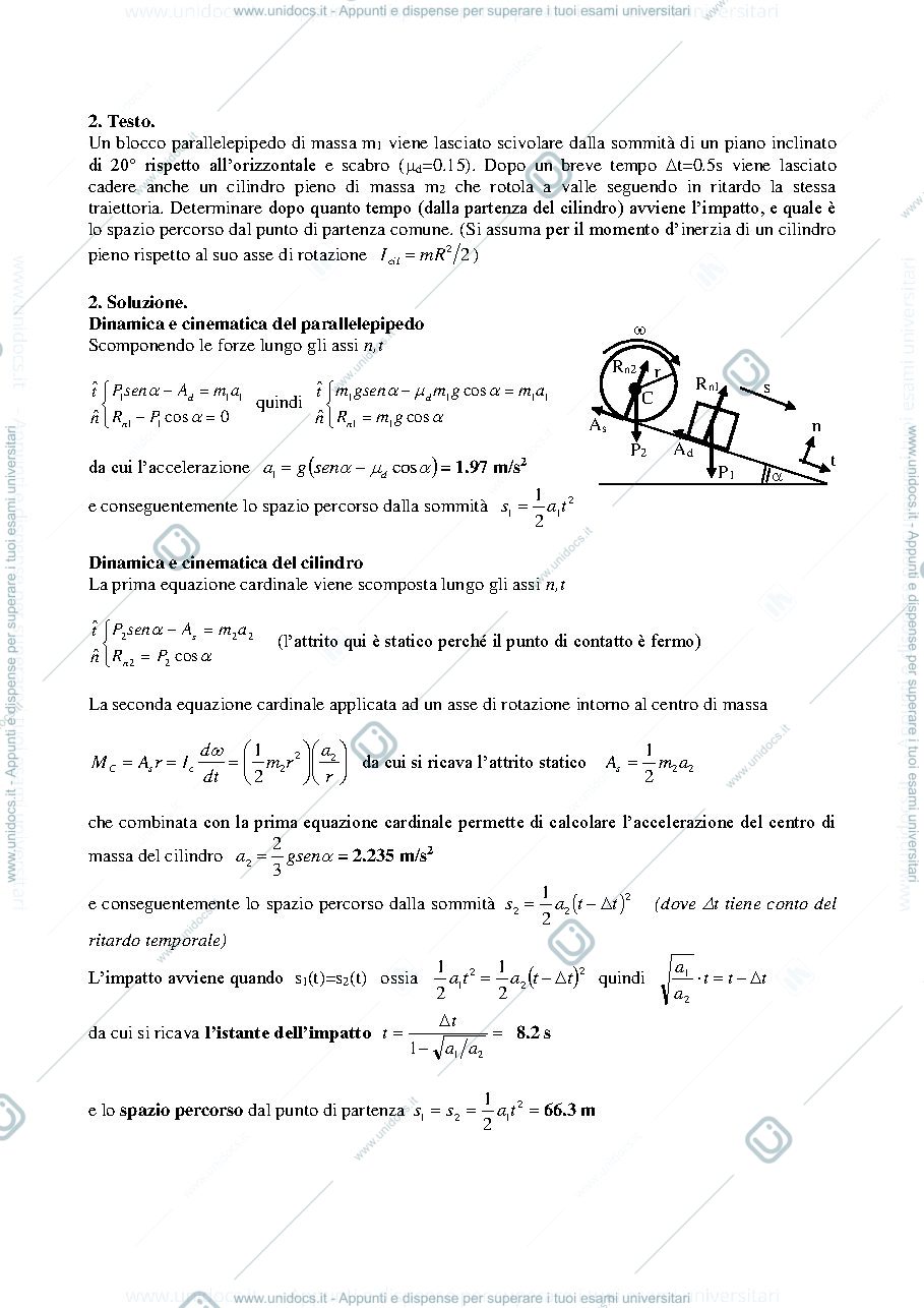 Anteprima pagina 2 — appello d'esame con soluzione