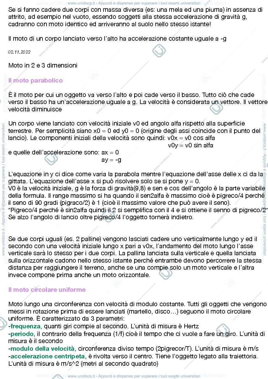 Anteprima pagina 3 — riassunti modulo fisica