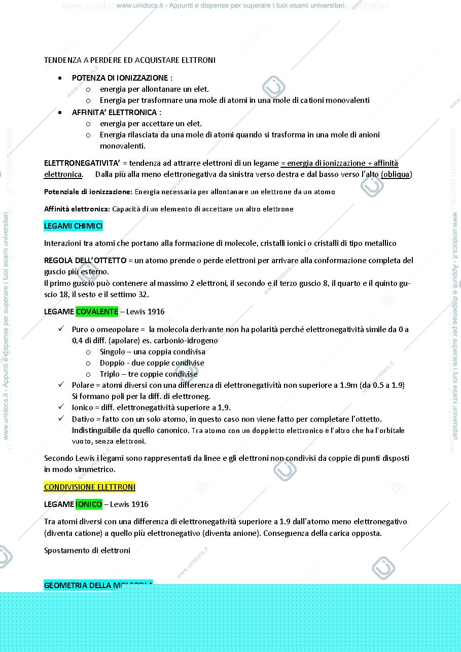 Anteprima pagina 3 — Biochimica parte 1