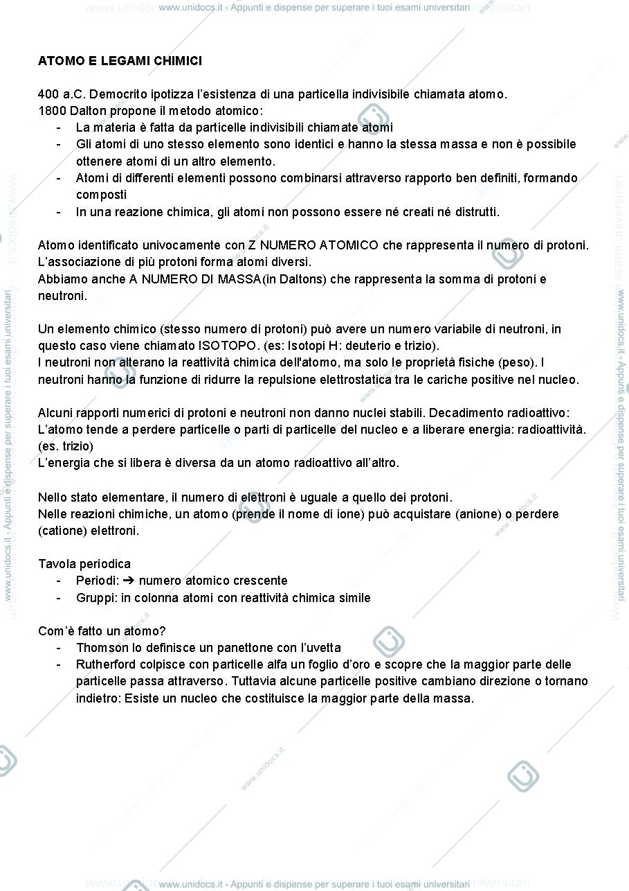 Anteprima pagina 1 — Biochimica