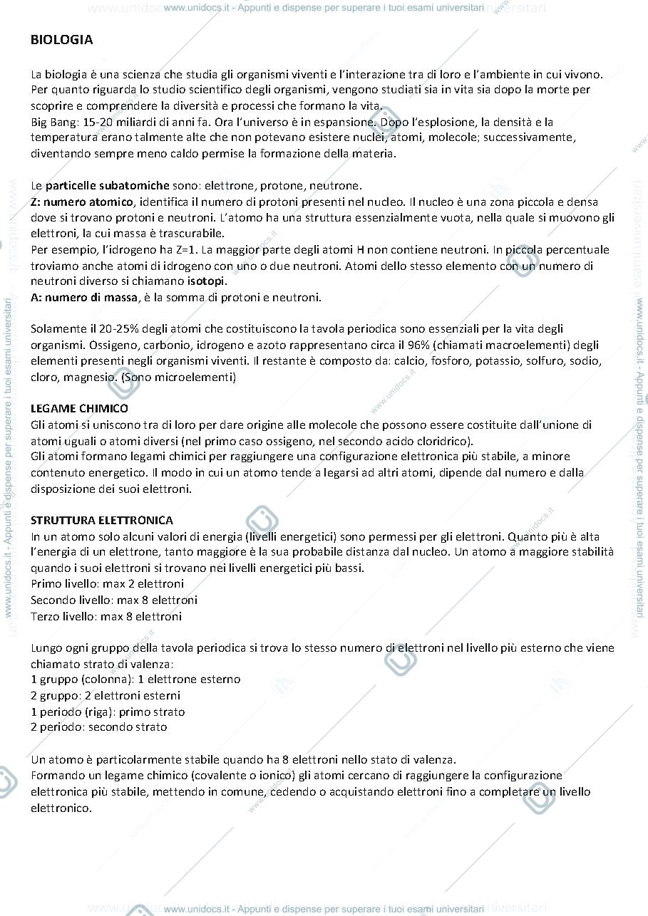 Anteprima pagina 1 — Biologia 