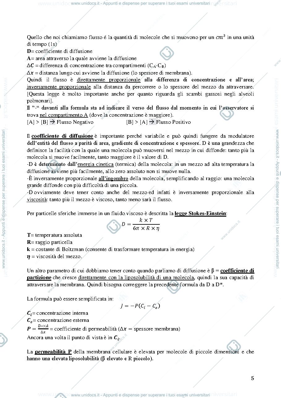 Anteprima pagina 5 — Fisiologia cellulare 