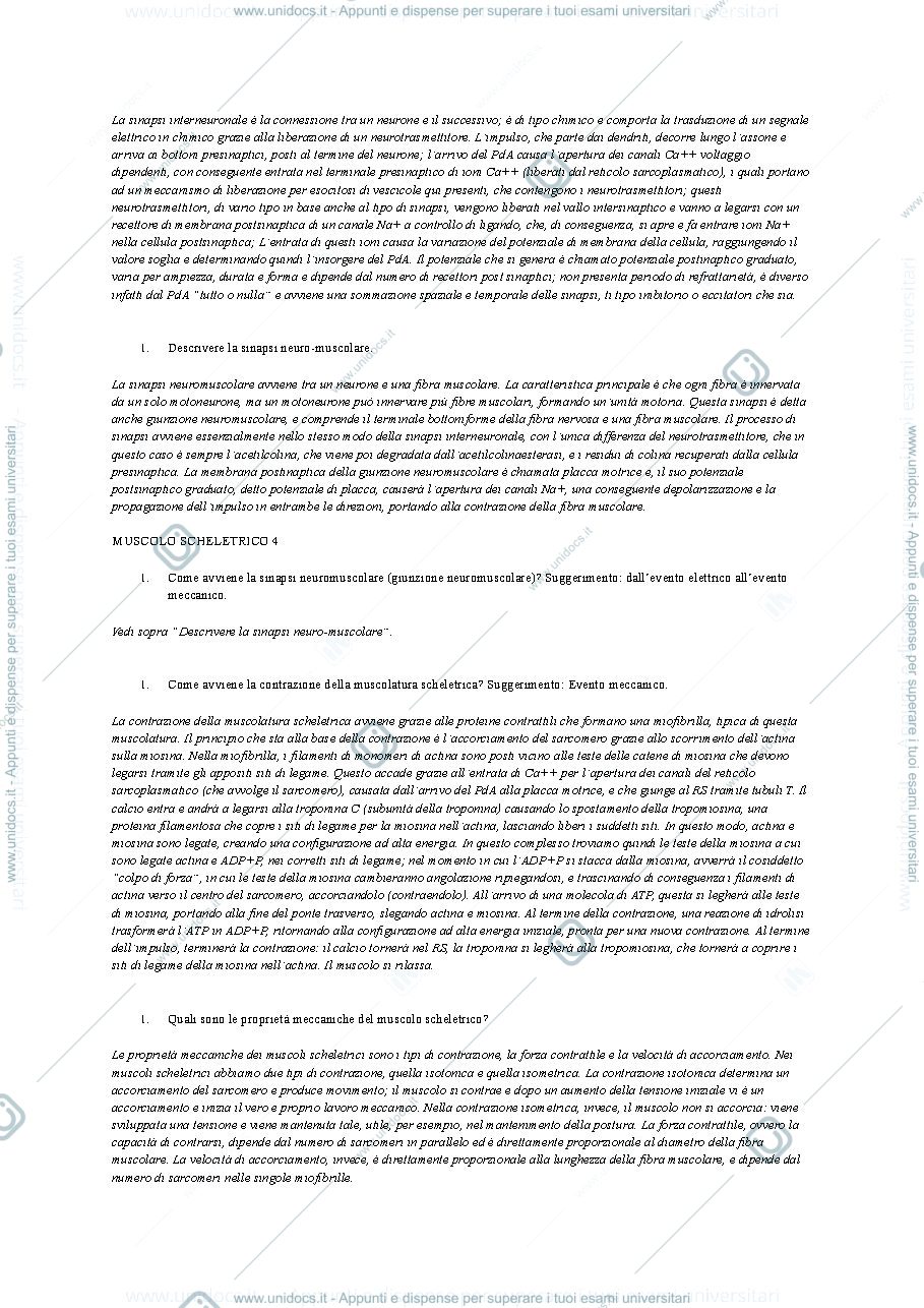 Anteprima pagina 2 — Domande esame fisiologia