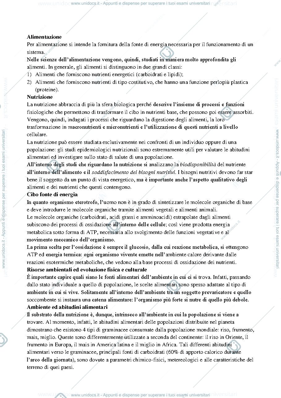 Anteprima pagina 1 — Nutrizione