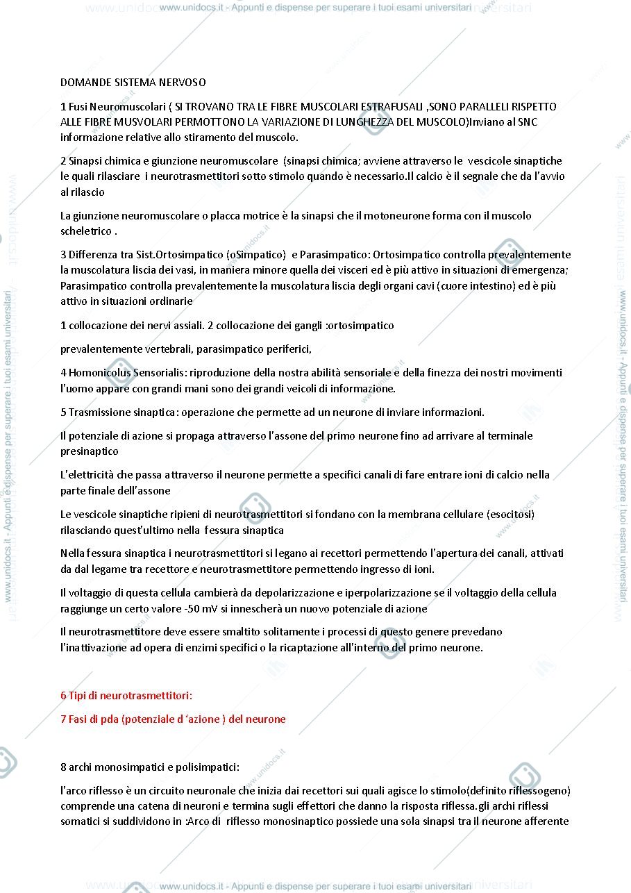 Anteprima pagina 1 — fisiologia sistema