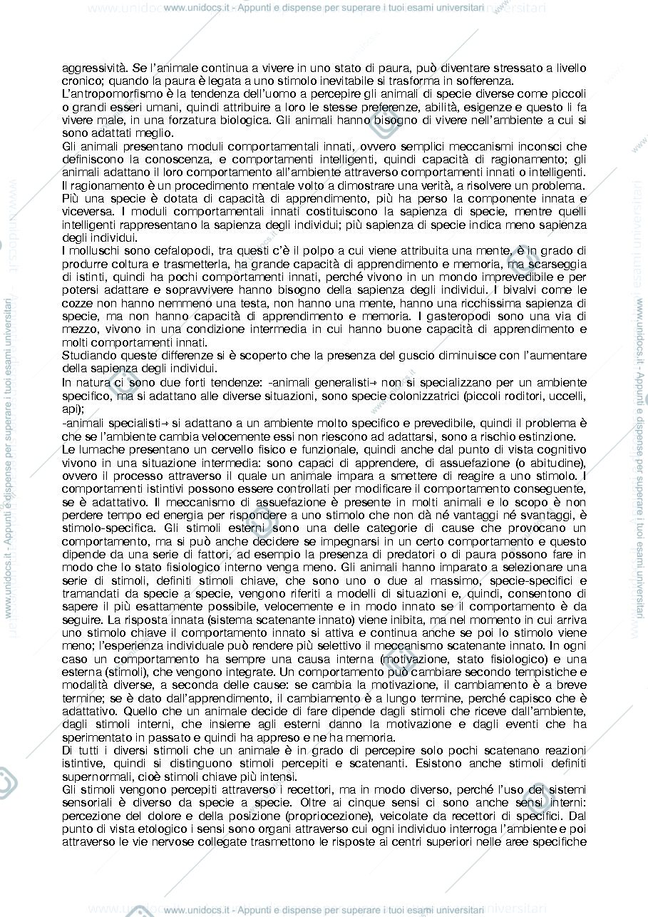 Anteprima pagina 2 — Etologia e benessere animale