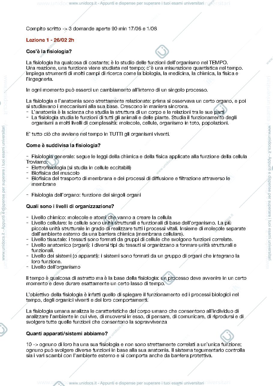 Anteprima pagina 1 — Fisiologia generale e neurofisiologia - Ivan Marchionni