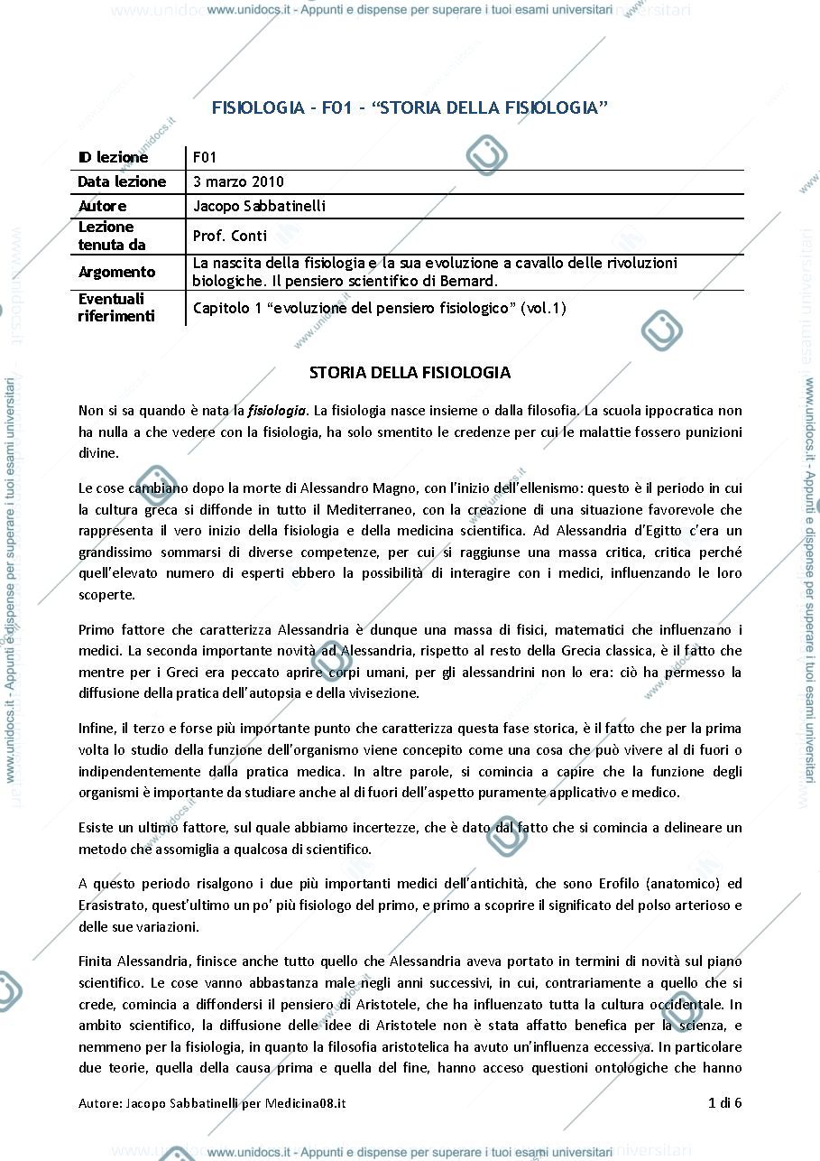 Anteprima pagina 1 — Fisiologia