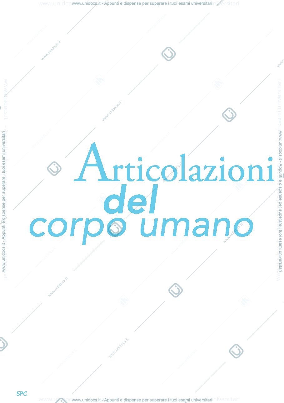 Anteprima pagina 1 — articolazioni del corpo umano