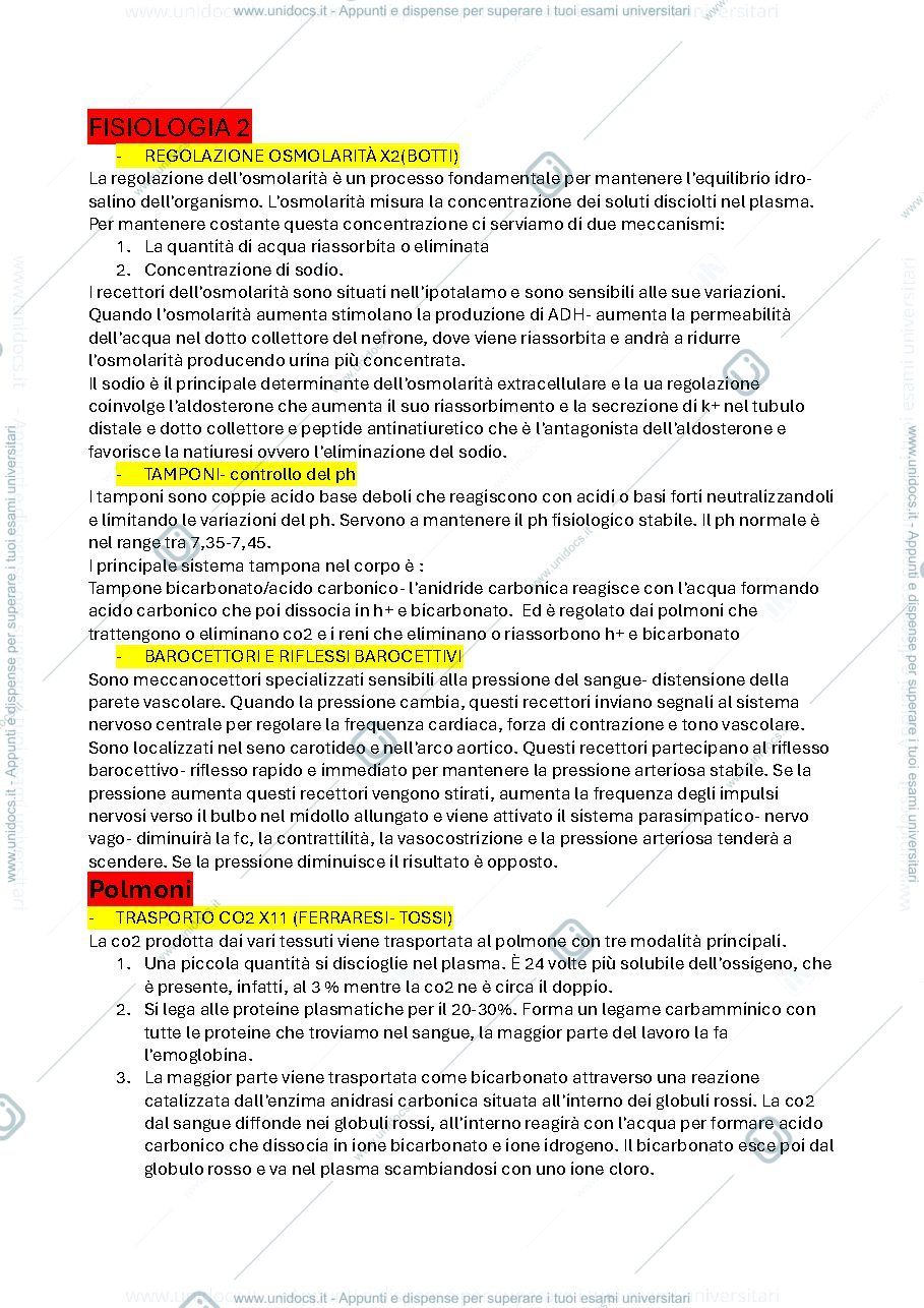 Anteprima pagina 1 — domande di fisiologia d'organo
