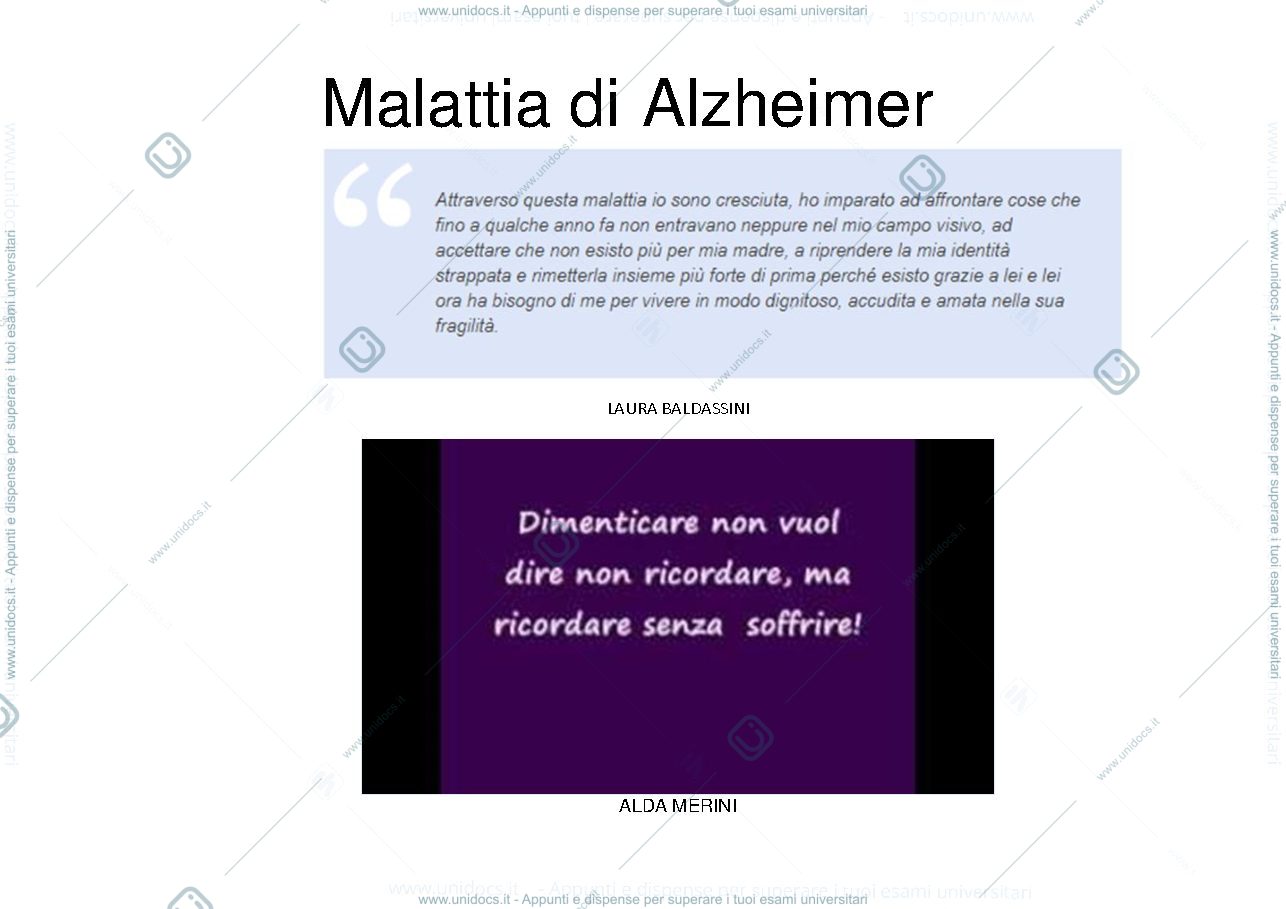 Anteprima pagina 1 — Alzheimer disease
