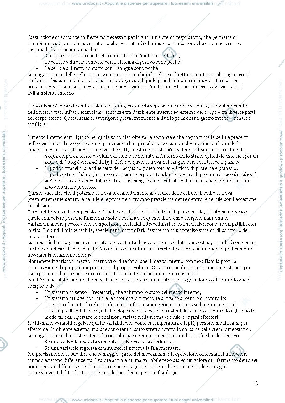 Anteprima pagina 2 — fisiologia umana - prof. Robatto