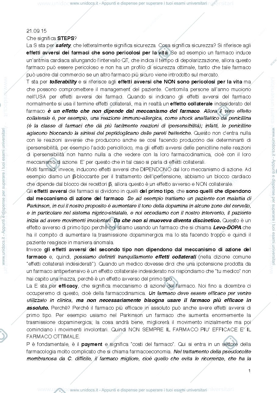 Anteprima pagina 1 — Farmacodinamica