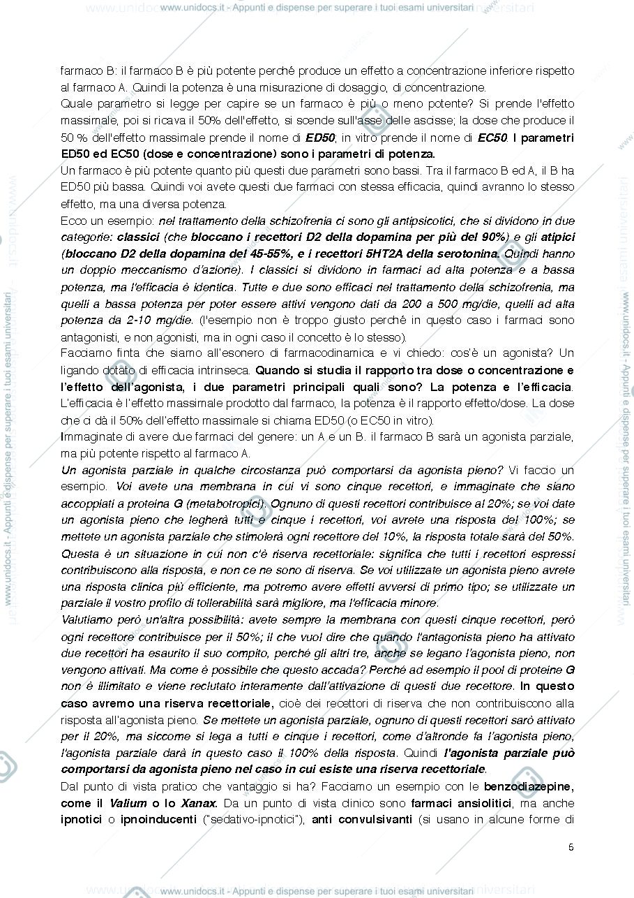 Anteprima pagina 5 — Farmacodinamica