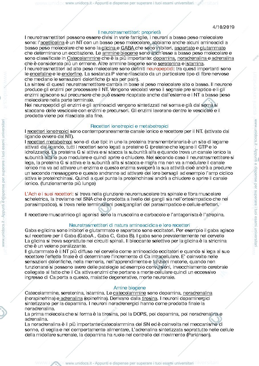 Anteprima pagina 1 — Fisiologia umana parte 2