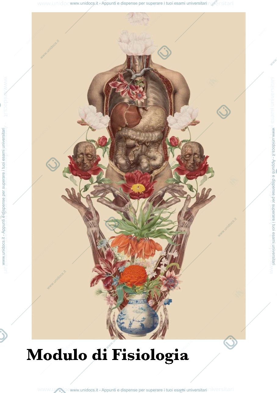 Anteprima pagina 1 — Dispensa di fisiologia