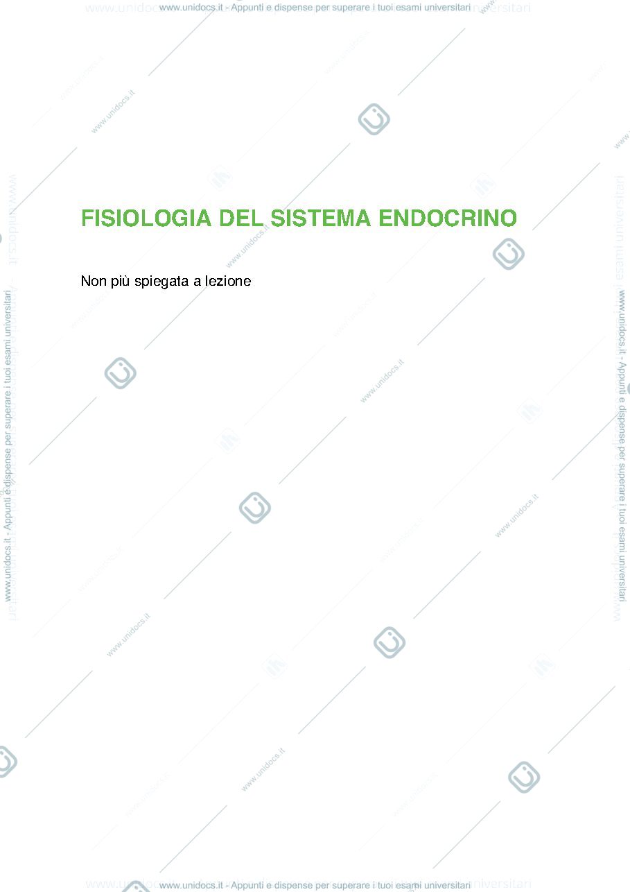 Anteprima pagina 1 — fisiologia del sistema endocrino