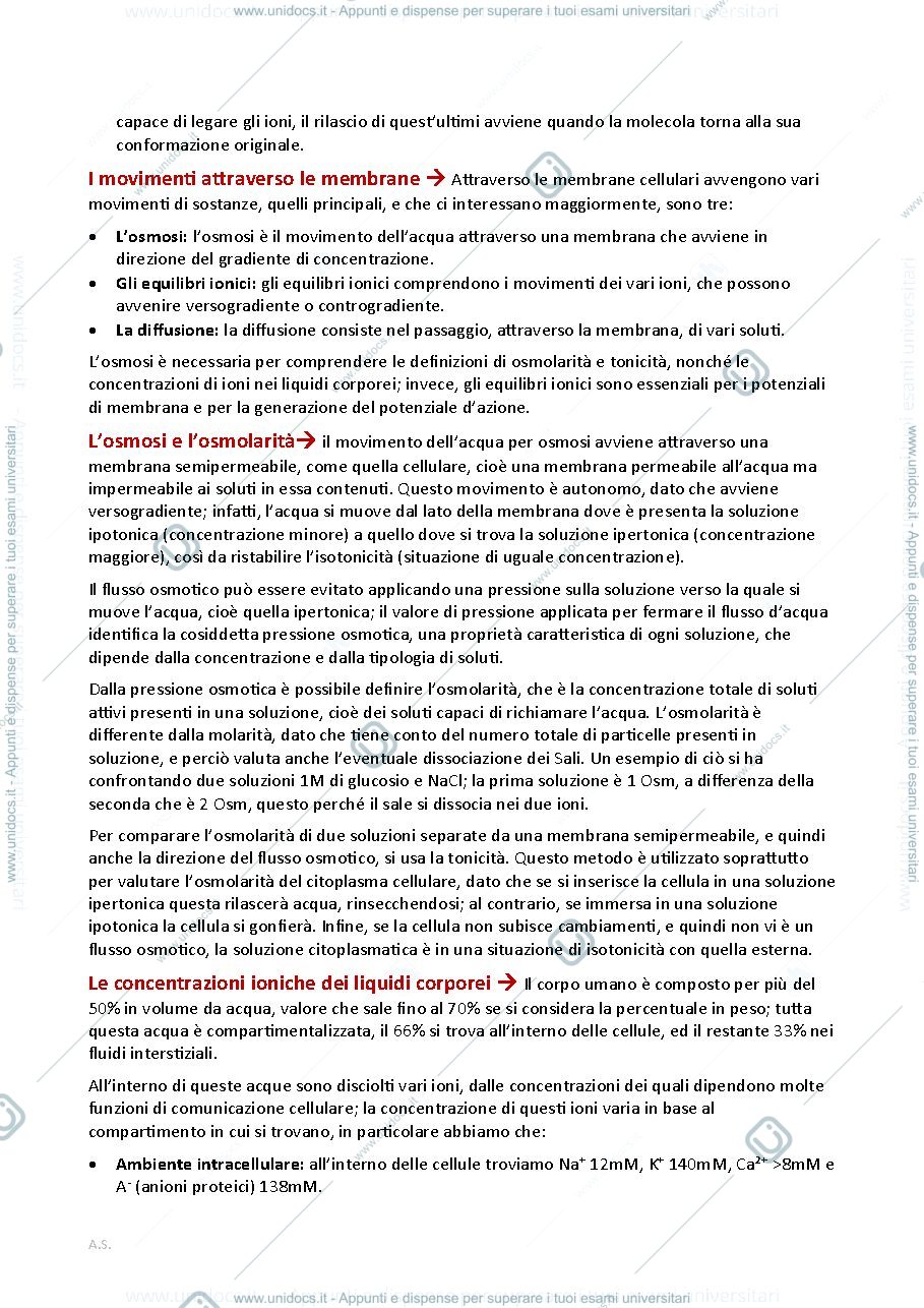 Anteprima pagina 3 — Appunti fisiologia