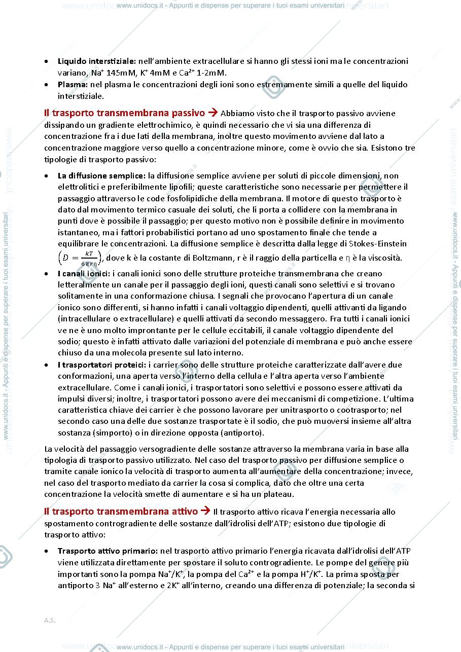 Anteprima pagina 4 — Appunti fisiologia