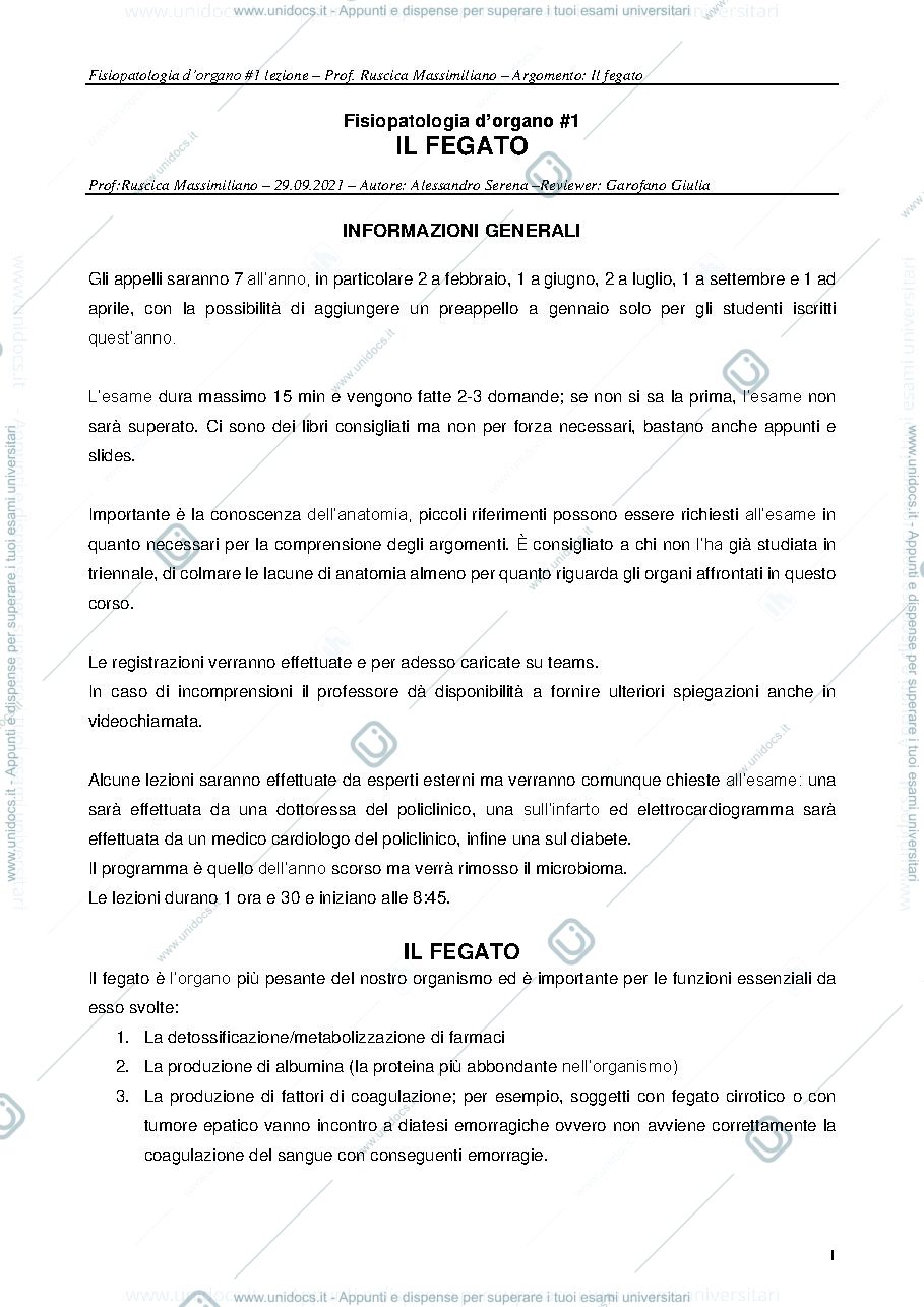 Anteprima pagina 1 — Appunti di lezioni