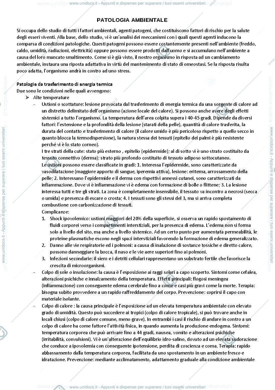 Anteprima pagina 1 — Patologia ambientale