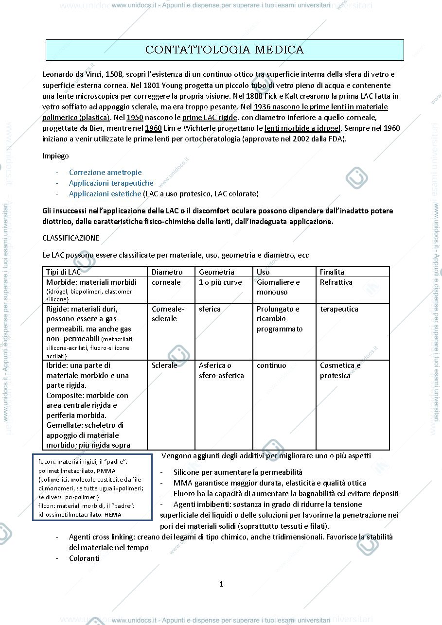 Anteprima pagina 1 — Contattologia