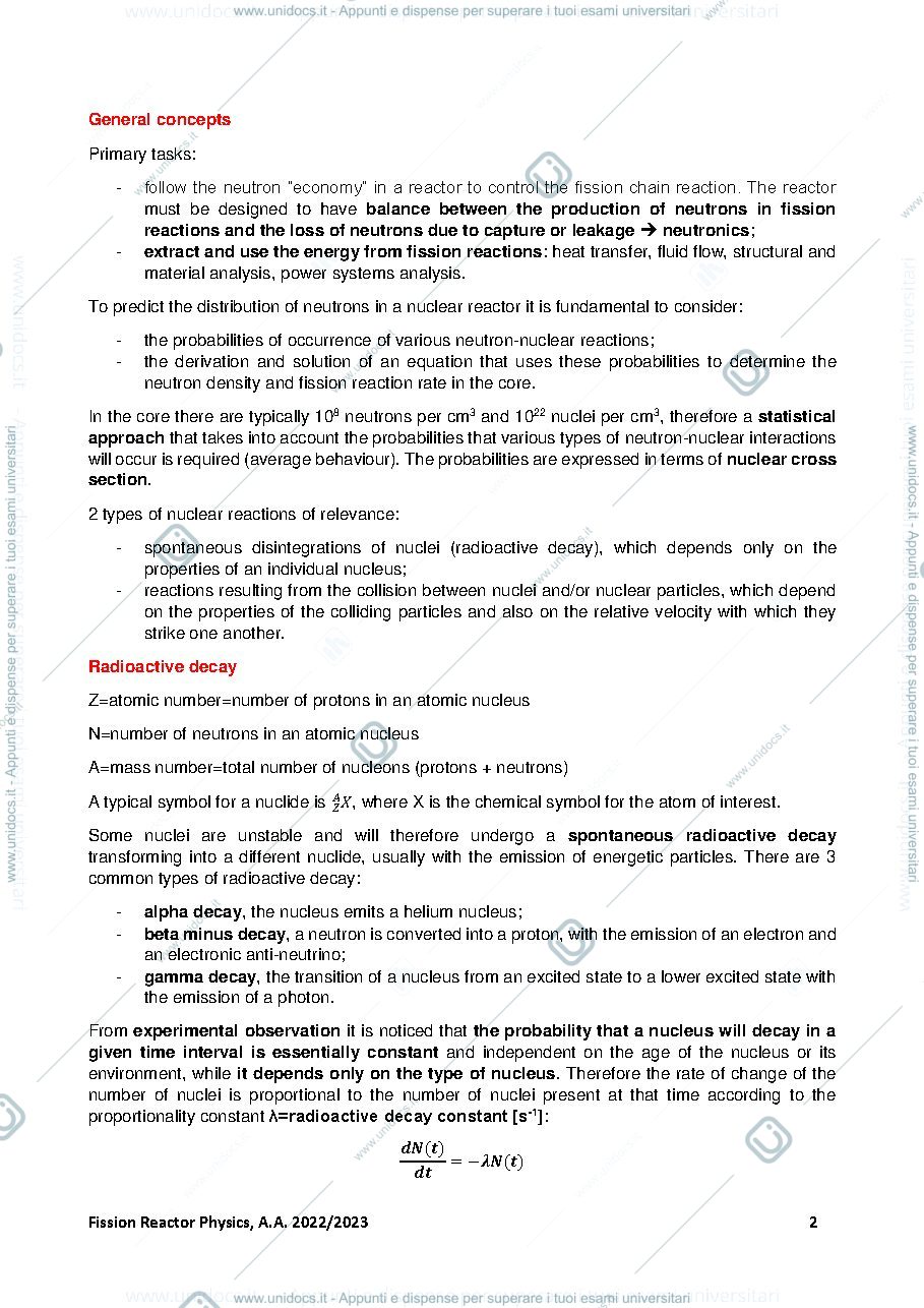 Anteprima pagina 2 — Fission, appunti del corso