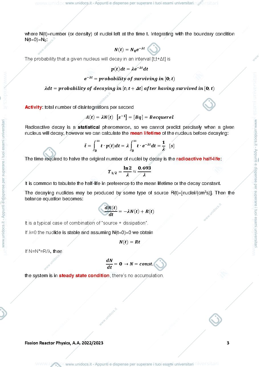 Anteprima pagina 3 — Fission, appunti del corso