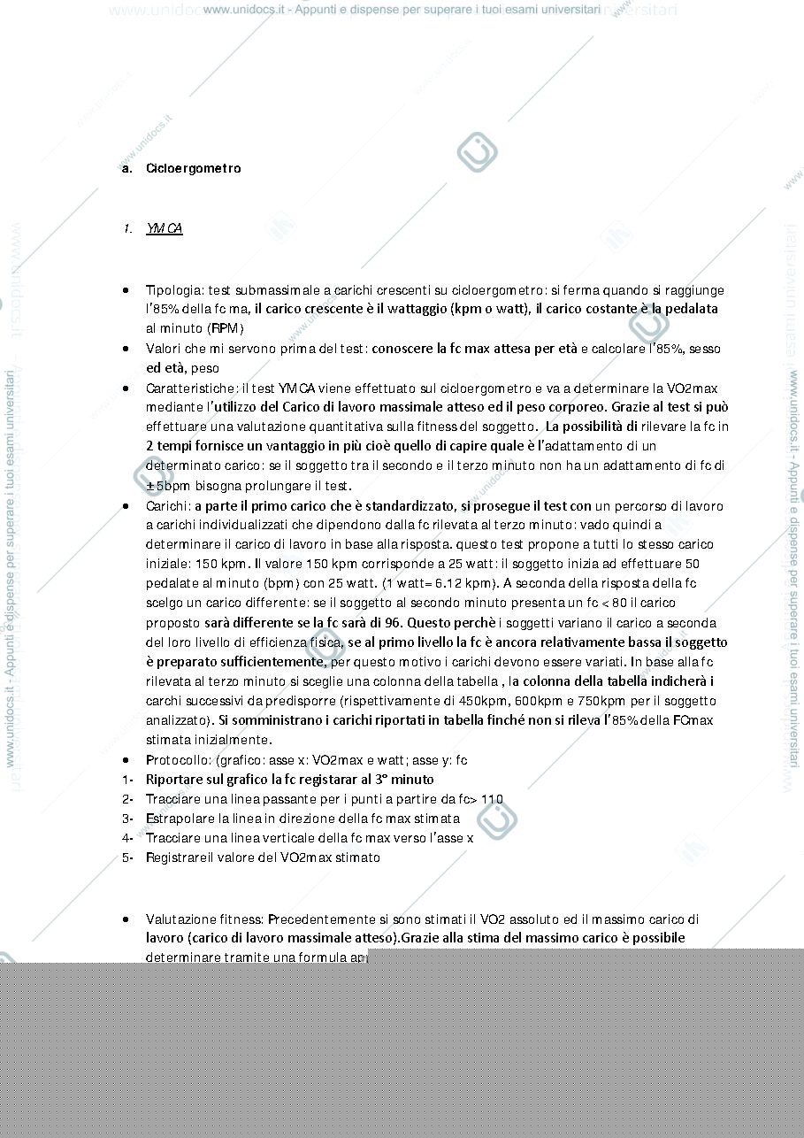 Anteprima pagina 2 — riassunto test fitness
