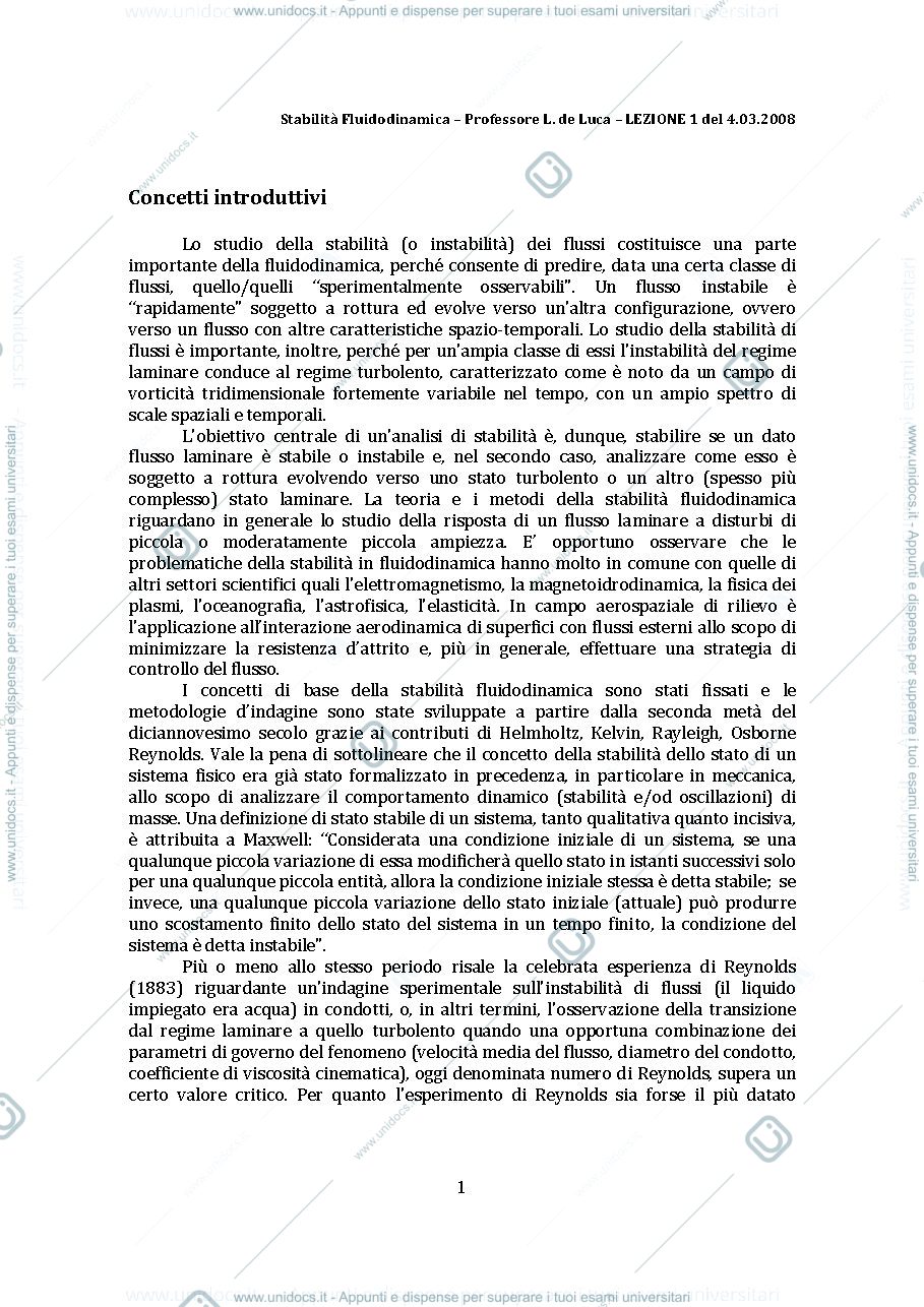 Anteprima pagina 1 — Dispense Prof. De Luca