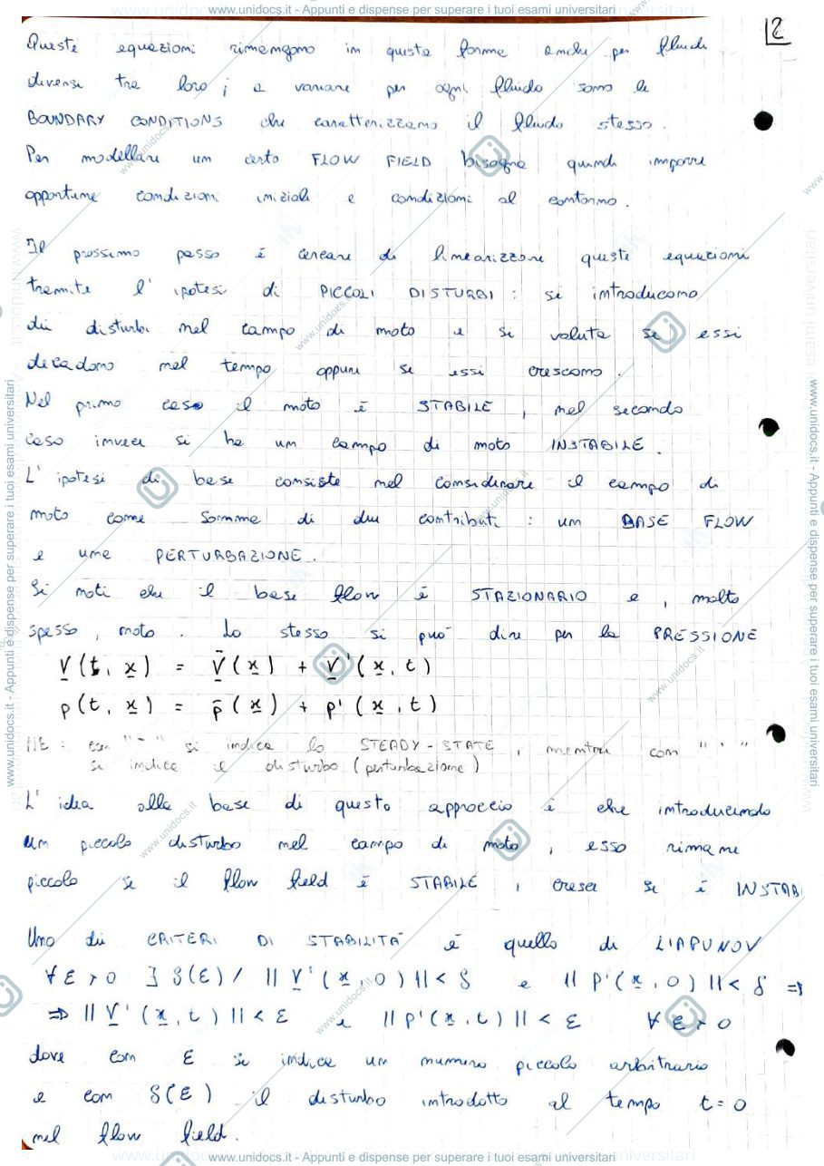 Anteprima pagina 2 — Appunti Fluid-Dynamic Stability (prof. Chiatto - 2024)