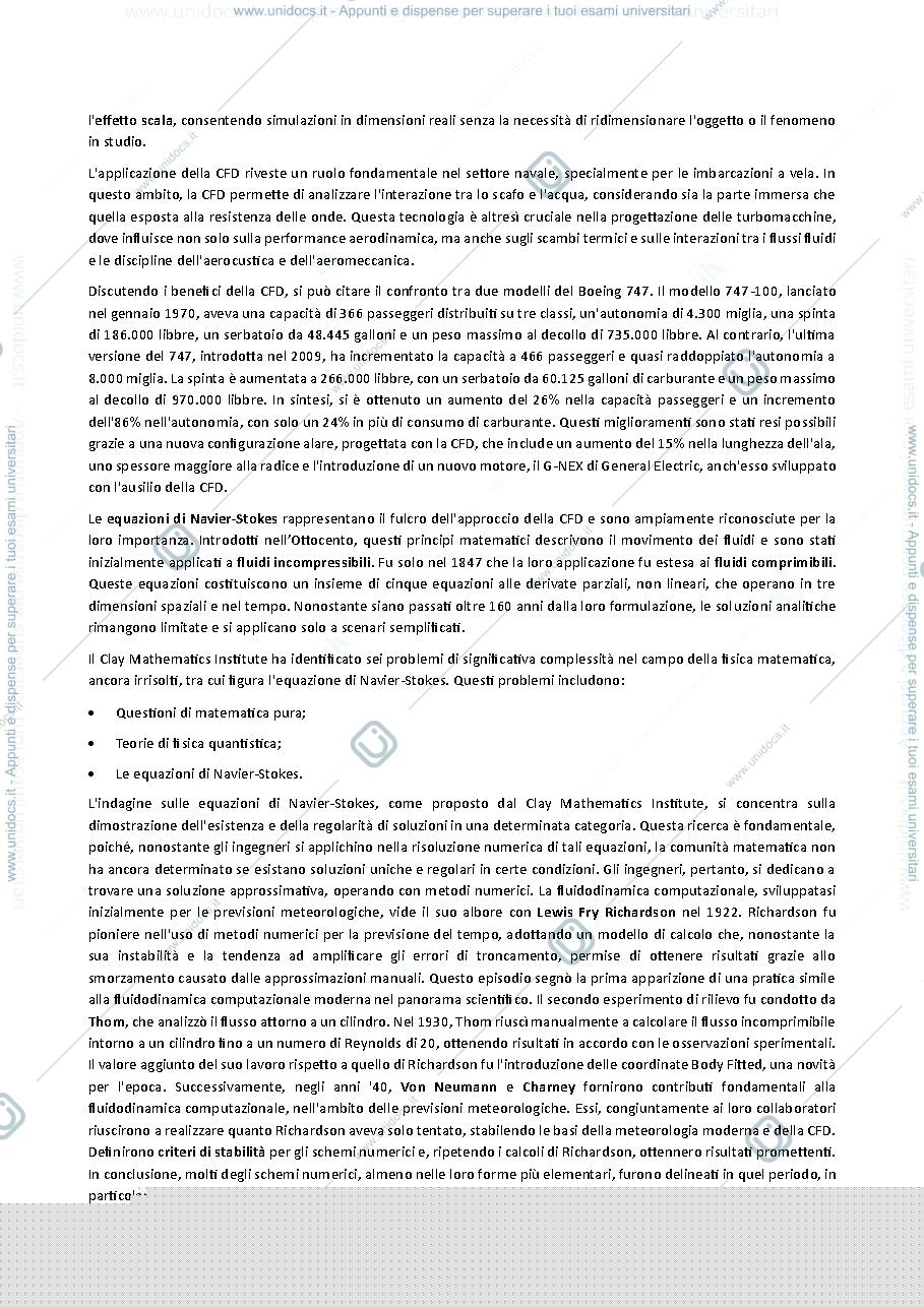 Anteprima pagina 5 — Appunti Principi di Fluidodinamica Computazionale